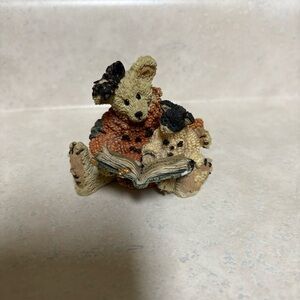 Boyds Bears "Agatha & Shelly Scaredy Cat" #2246 Halloween Pumpkin Ghost Tails